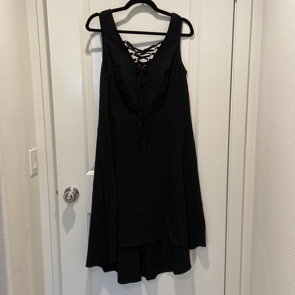 Black Hi-Lo A-line Dress